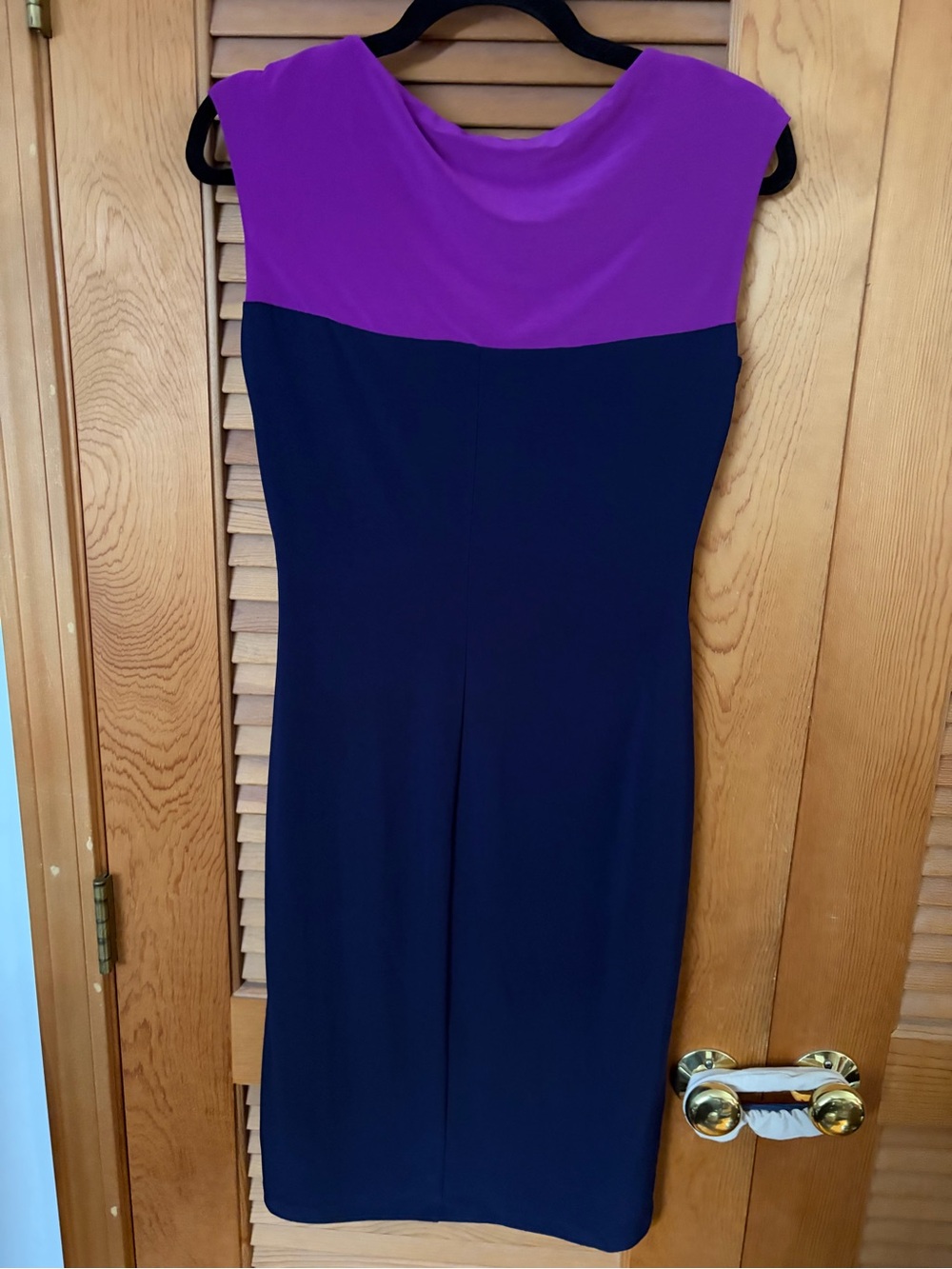 Chaps color block dress purple navy blue size M NWOT - Picture 10 of 10